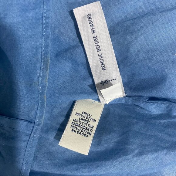 NWT Banana Republic Dress Womens Size 6 Blue Sleeveless Embroidered $148 - Picture 13 of 16